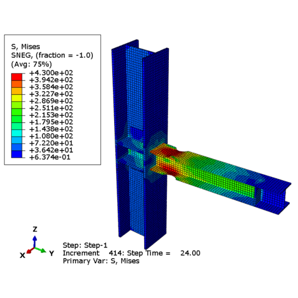 Beam-column connection | Product categories | Abaqus Tutorials