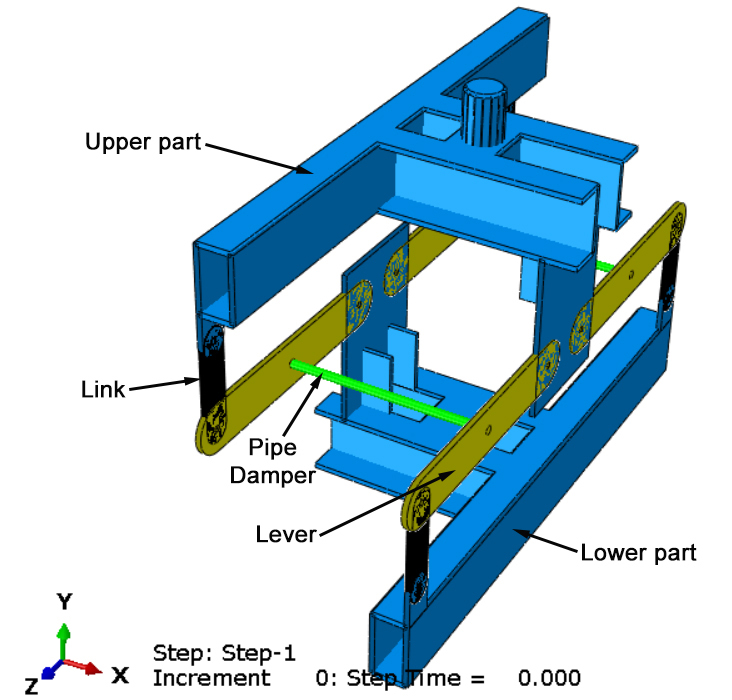 Components of pure torsional yielding damper