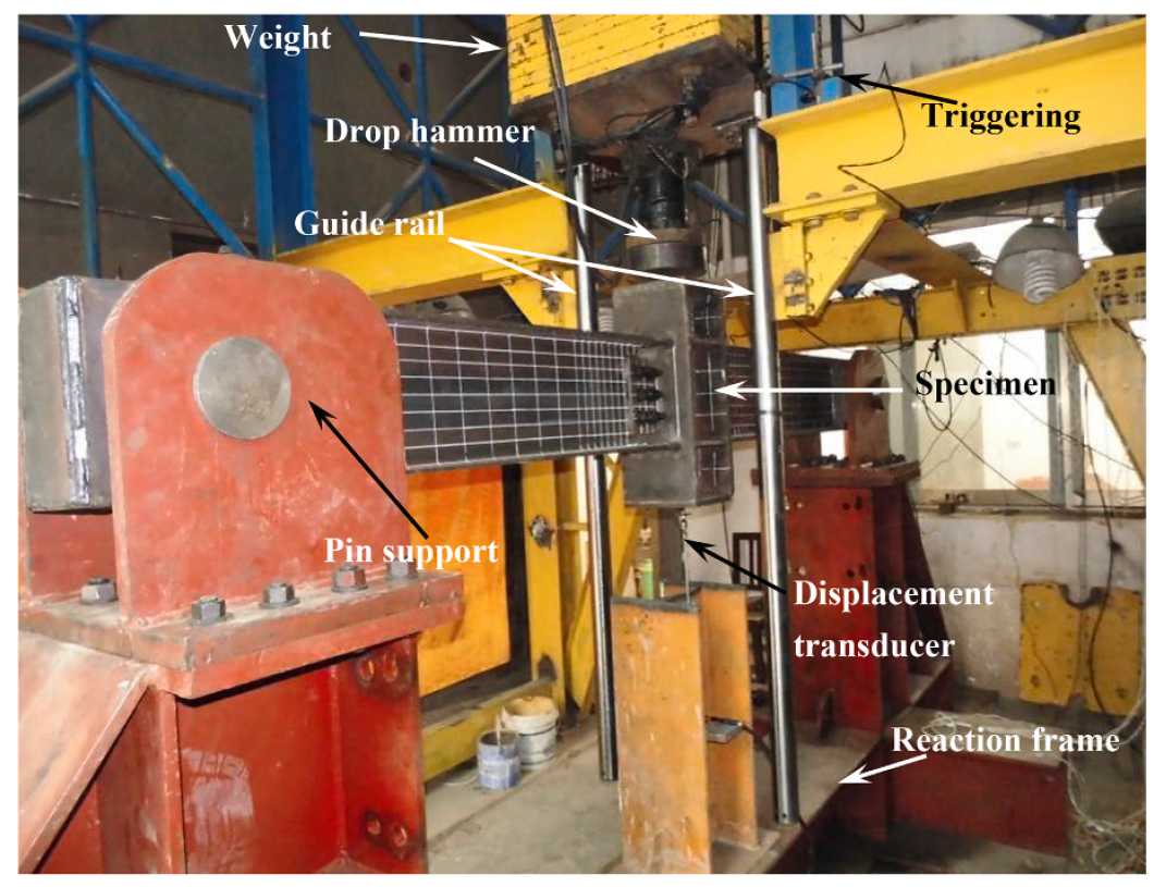 Experimental steel beam-column connection under impact loading
