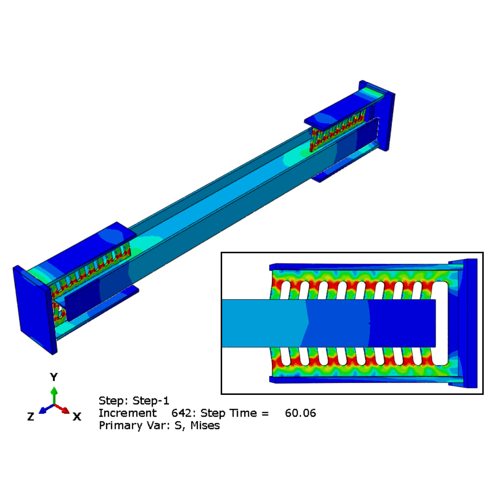 Replaceable shear link with end-plate connection